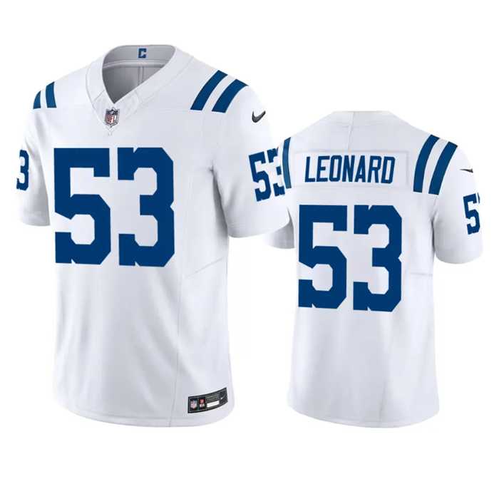 Men & Women & Youth Indianapolis Colts #53 Shaquille Leonard White 2023 F.U.S.E Vapor Untouchable Stitched Football Jersey